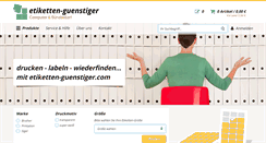 Desktop Screenshot of etiketten-guenstiger.com